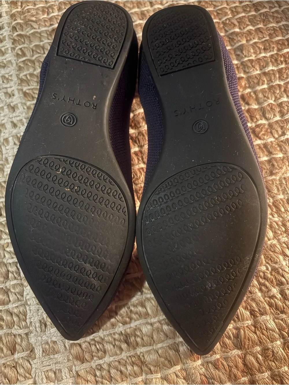 Rothy’s The Point Navy Blue Pointed Toe Flats - Size 7